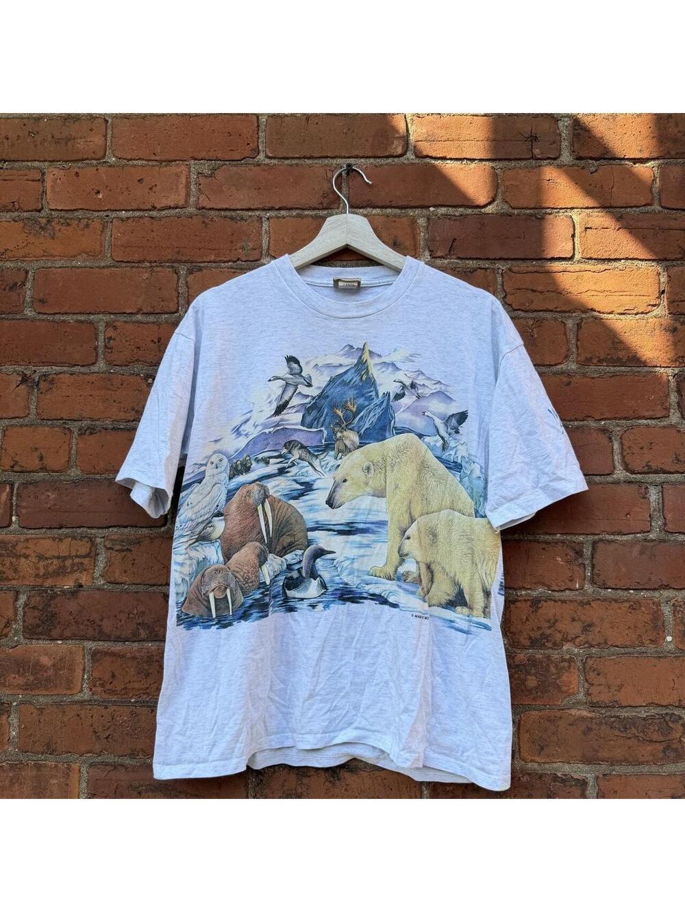 vintage sea world wild arctic wrap around nature t shirt 90s